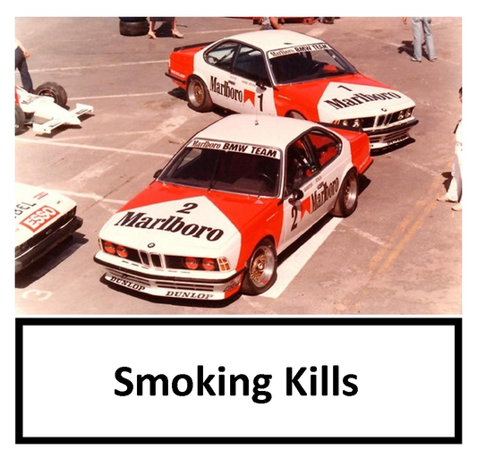 Smoking Kills BMW E24 M6 Marlboro Hoodie Cosmosschwarz