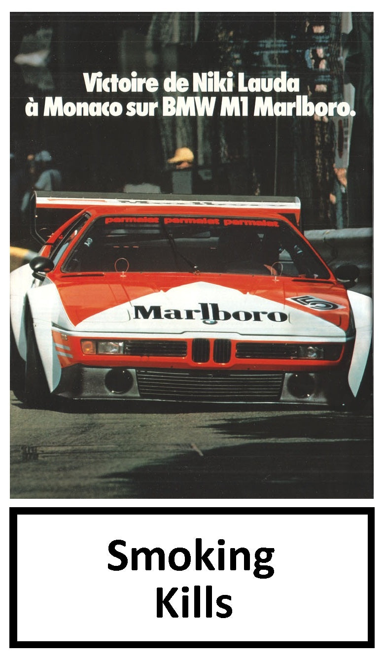 Smoking Kills BMW M1 Marlboro Hoodie Brillantrot