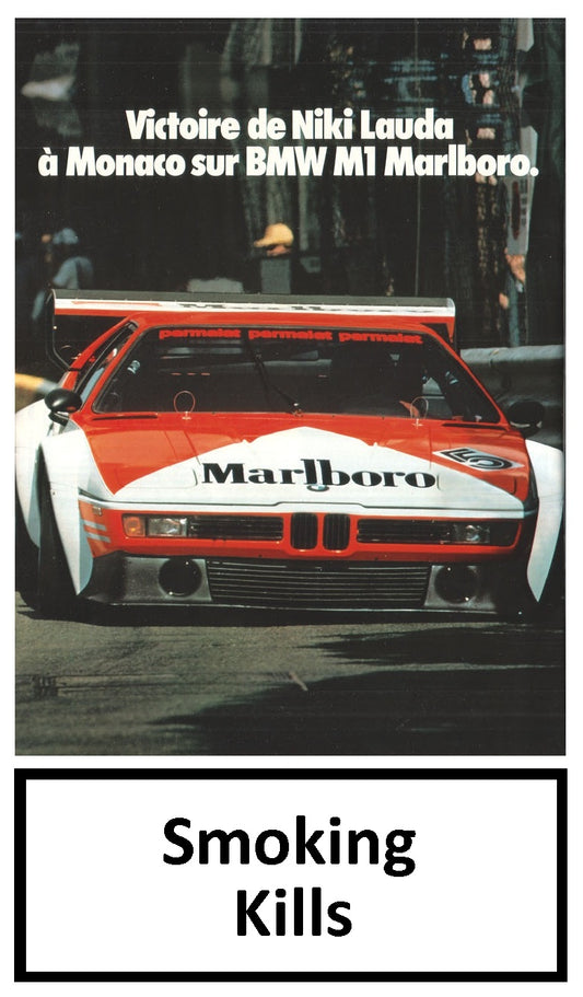 Smoking Kills BMW M1 Marlboro Hoodie Brillantrot