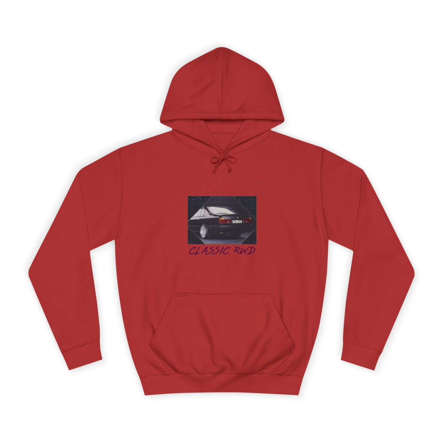 BMW 7 Series e32 boxy hoodie brillanrot